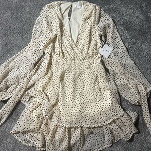 NWT Parka micro dot mini dress, size xs